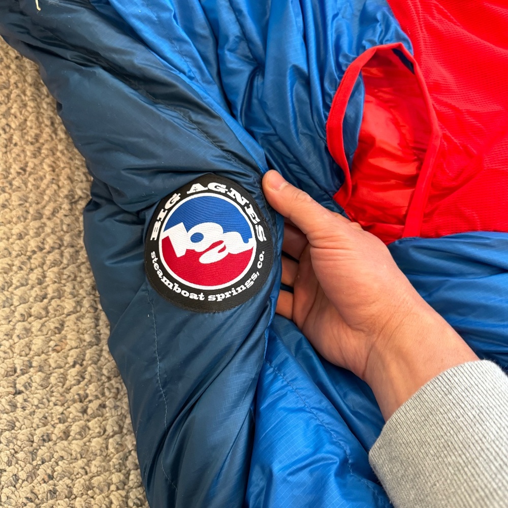 Big Agnes Anvil Horn 30 sleeping bag and Air Core Ultra pump bag